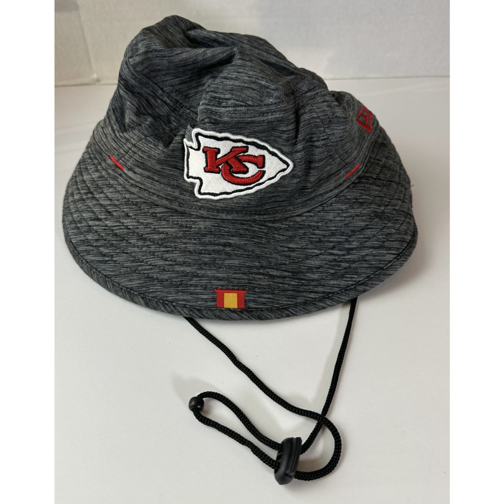 Kansas City Chiefs New Era NFL Bucket Hat Gray Knit Cap KC One Size Fits Most - Picture 8 of 8